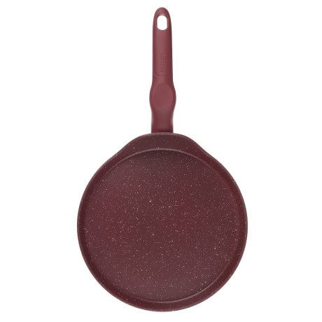 Сковорода литая блинная тм SATOSHI Мари d24см, антипригарное покрытие мрамор, индукция, 3 цвета