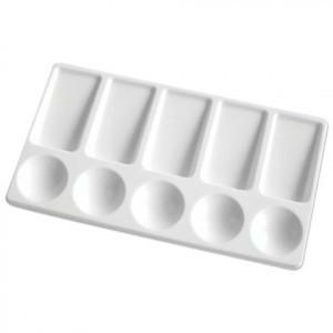 Палитра д/рисования ЛУЧ пласт., прямоугольная, 20х11см, толщина 15 мм, 9С477-08