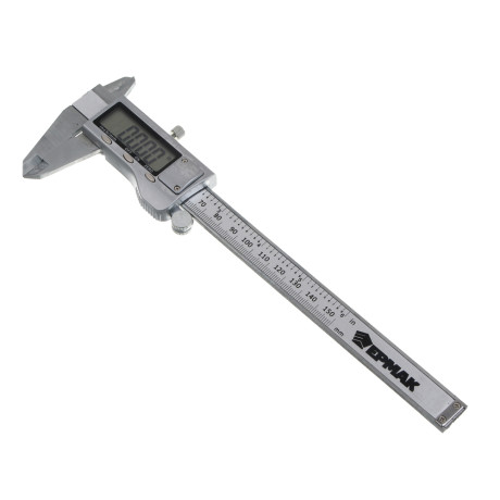 Штангенциркуль цифровой цинковый тм ЕРМАК 150мм, ШЦЦ-I-150-0,05-1, футляр пластик (+ батарейка)