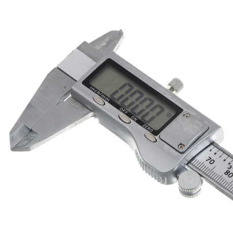 Штангенциркуль цифровой цинковый тм ЕРМАК 150мм, ШЦЦ-I-150-0,05-1, футляр пластик (+ батарейка)