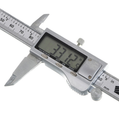 Штангенциркуль цифровой цинковый тм ЕРМАК 150мм, ШЦЦ-I-150-0,05-1, футляр пластик (+ батарейка)