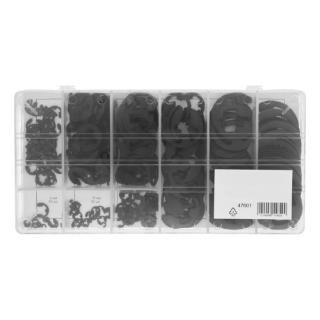 Набор стопорных колец, D 1.5-22 мм, 300 предметов Сибртех