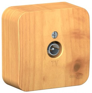 Systeme Electric BLANCA роз. TV ОУ 1 мест. ясень(пл.осн, окон., RG6, 1dB, изол.пл.) BLNTA000015(18!)