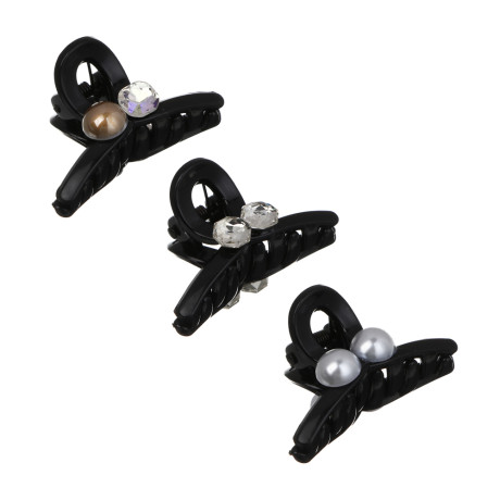 Краб для волос, тм ЮНИLOOK, 4,5см, пластик, 3 дизайна, #12