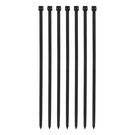 Хомуты, 300 х 8 мм, пластиковые, черные, 100 шт Сибртех