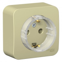 Systeme Electric BLANCA роз. ОУ 1 мест. 16А беж. (тонкая пл.осн. земля изол.пл. ) BLNRA110117 (12!)