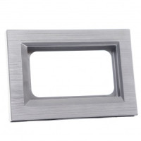 OVIVO Рамка СУ для 2-ой роз QUANTUM с земл., серебро, 405-320000-266