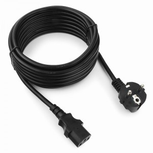 Cablexpert шнур сетевой C13 компьютерный PC-186-1-5M, 5м, Schuko- C13, 3x1мм, черн., земл., пакет