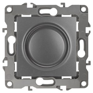 ЭРА 12 мех. диммера поворотно-нажимной, СУ 1 мест. 400Вт, графит, автоклеммы 12-4101-12 4696