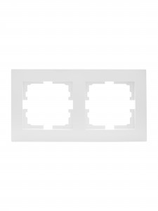 Lezard VESNA рамка СУ 2 мест. (горизонт) белая 742-0200-147