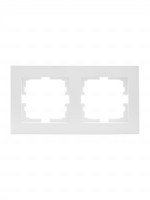 Lezard VESNA рамка СУ 2 мест. (горизонт) белая 742-0200-147