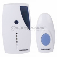 Rexant Беспроводной дверной звонок RX-3(R6х2+23Ах1), 4 ур.громк.,36 мел-й, 80м, кнопка IP64,73-0030