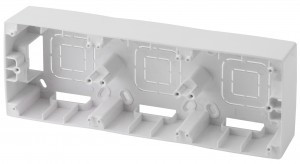 ЭРА 12 коробка-переходник ОУ для накл. монтажа 3 пост. роз. СУ белый 12-6103-01 5622