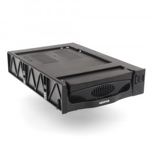 Mobile rack (салазки), 3,5" SATA I/II/III AgeStar SR3P-SW-1F (BLACK), пластик, черный, 17526