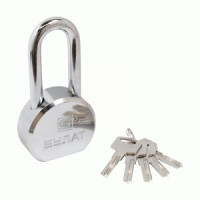 Замок навесной БУЛАТ ВС6-Т65-01МХ (ВС1С-865Д) хром d10,5 мм 5 перф. кл.(24,6)