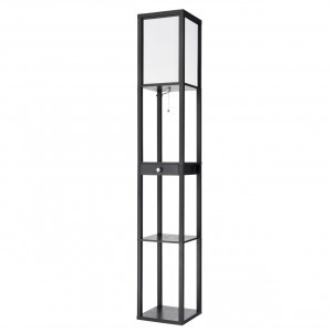 LUMION 8092/1F COMFI LN25 черн./бел., дерево/текстиль Торшер Е27 60W 220V PRACTIC