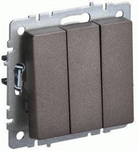 IEK BRITE мех. выкл. СУ 3 кл. 10А ВС10-3-0-БрТБ темная бронза BR-V30-0-10-K45
