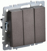 IEK BRITE мех. выкл. СУ 3 кл. 10А ВС10-3-0-БрТБ темная бронза BR-V30-0-10-K45