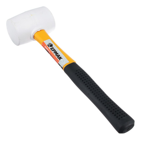 ЕРМАК Киянка, белая резина, фибергласовая обрезиненная рукоятка 225гр