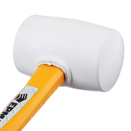 ЕРМАК Киянка, белая резина, фибергласовая обрезиненная рукоятка 225гр