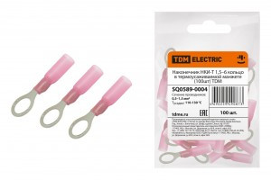 TDM наконечник НКИ-Т 1,5–6 кольцо в термоусаживаемой манжете (уп.100шт, цена за ГУ) SQ0589-0004