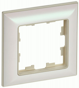 IEK BRITE Рамка СУ 1 мест. РУ-1-Бр пластик бежевый/жемчужный BR-M12-12-1-K10