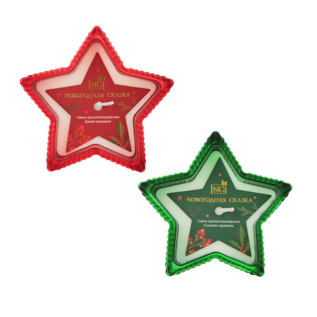 NEW GALAXY Ароматизированная свеча Звезда, дикий мандарин, соленая карамель