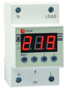 EKF PROxima реле напряжения с дисплеем 1P 63А на din-рейку MRV-63A