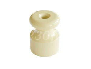 МЕЗОНИНЪ РЕТРО Изолятор фарфор (керамика) D18,5х24мм слон. кость (уп.40шт, цена за шт) GE70025-02