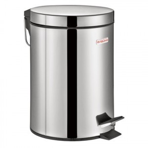 Ведро-контейнер д/мусора (урна) с педалью ЛАЙМА "Classic", 3 л, зеркальное, нержавеющая сталь, со съ