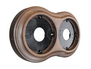 МЕЗОНИНЪ АВРОРА Рамка  двухместная, тёмный дуб GE70832-26