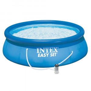 INTEX Бассейн надувной Изи Сет 457x84см, фильтр-насос, ДВД-диск, 28158NP