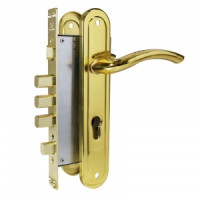 АЛЛЮР Замок врезной тяжелый ЗВ4-0526 GP-R золото без ц/м с/руч (12)