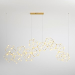 Eurosvet св-к подвесной  LED 3310lm 1670х540х1200 металл медный Uma 90168/14 a061147