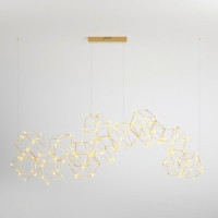 Eurosvet св-к подвесной  LED 3310lm 1670х540х1200 металл медный Uma 90168/14 a061147