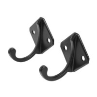 Крючок-вешалка мебельн 1-рожк СТАНДАРТ 1011 BL мат.черный (2шт цена за уп) Инд. уп.на подвес(600,50)