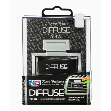 NEW GALAXY Ароматизатор на дефлектор Diffuse, 12,5мл, прохладный водопад