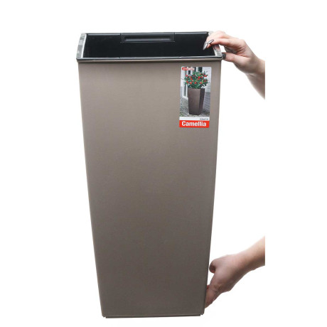 Кашпо Камелия 17/42л серо-коричневый 570 х3