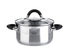 Кастрюля нерж сталь с крышкой Телфорд 2,0л, стенки 0,6мм, дно 2,8мм, индукция TR-17192 TalleR