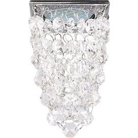 Ecola CR1014 MR16 GU5.3 св-к Квадрат Стекло "Хрустальная гроздь" Прозр./Хром 80x140 FW16RVECB (10!)