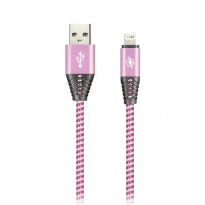 Дата-кабель USB(A)шт. - microUSBшт.Smartbuy HEDGEHOG розовый 2А,1м (iK-12HH rose)/100