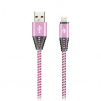 Дата-кабель USB(A)шт. - microUSBшт.Smartbuy HEDGEHOG розовый 2А,1м (iK-12HH rose)/100