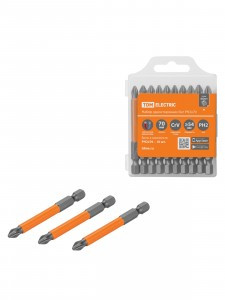 TDM Гранит Набор бит PH2x70, 10шт, односторонних, сталь CrV, Е 1/4" SQ1019-0345