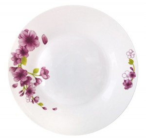 Тарелка обеденная Клематис 23см фарфор (кратность 12шт!!!) МФК MFK20419