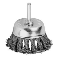 Щетка для дрели, 75 мм, &quot;чашка&quot; со шпилькой, крученая металлическая проволока Matrix
