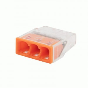 REXANT клемма СМК 2273-203, 3х(0,5-2,5 мм.кв), прозрачная (уп.100шт, цена за шт) 07-3212