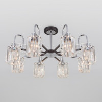 EUROSVET Люстра 8x60W 730х340 металл прозрачный/графит Tenia 70090/8