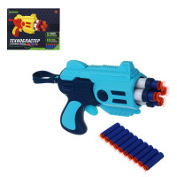 ИГРОЛЕНД Бластер "Техно",  с мягкими патронами, 10 шт, EVA, PP, 16,5х5,5х13 см, 3 дизайна