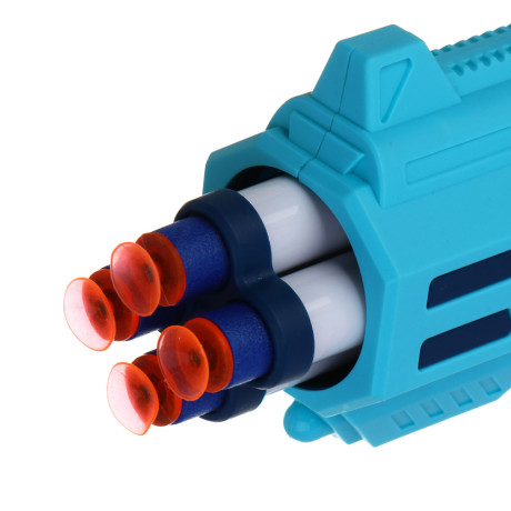 ИГРОЛЕНД Бластер "Техно", с мягкими патронами, 10 шт, EVA, PP, 16,5х5,5х13 см, 3 дизайна