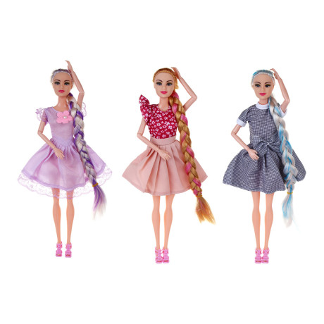 ИГРОЛЕНД Кукла с аксессуарами "На вечеринку" пластик, 15х4,5х31,3 см, 2 дизайна